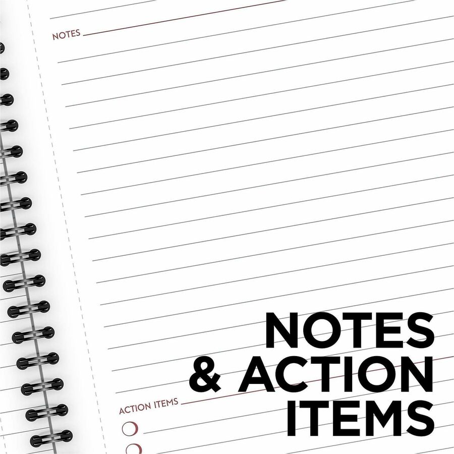 Mead Limited Meeting Notebook - 80 Pages - Wire Bound - Both Side Ruling Surface - Ruled Front Ruling - 7 1/4" x 9 1/2" 