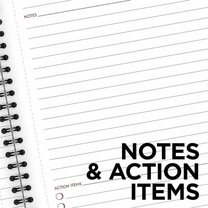 Mead Limited Meeting Notebook - 80 Pages - Wire Bound - Both Side Ruling Surface - Ruled Front Ruling - 7 1/4" x 9 1/2" 