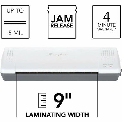 Swingline Inspire Plus Thermal Pouch Laminator - Pouch - 5 mil Lamination Thickness - 9" - Release Lever - 3.3" Height x