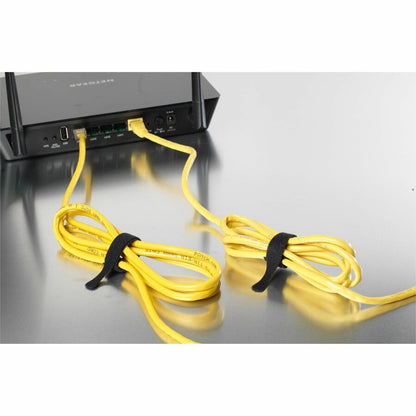 VELCRO® One Wrap Light-duty Thin Bundling Ties - 5" Width x 8" Length - Black - 50 / Pack