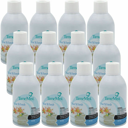 TimeMist Metered 30-Day Clean/Fresh Scent Refill - Spray - 6000 ft³ - 6.6 fl oz (0.2 quart) - Fresh-N-Clean - 30 Day - 1