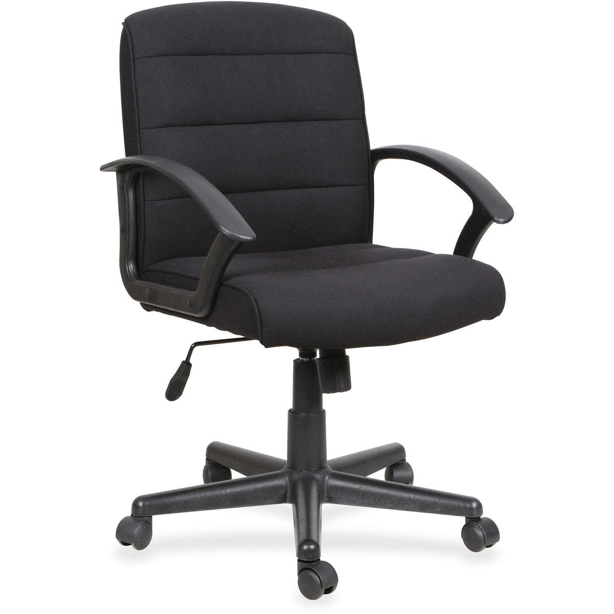 Lorell SOHO Upholstered Task Chair - Black Seat Color - Fabric Seat Material - Black Back Color - Fabric Back Material -