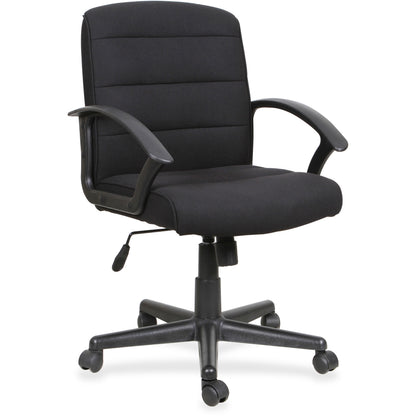 Lorell SOHO Upholstered Task Chair - Black Seat Color - Fabric Seat Material - Black Back Color - Fabric Back Material -