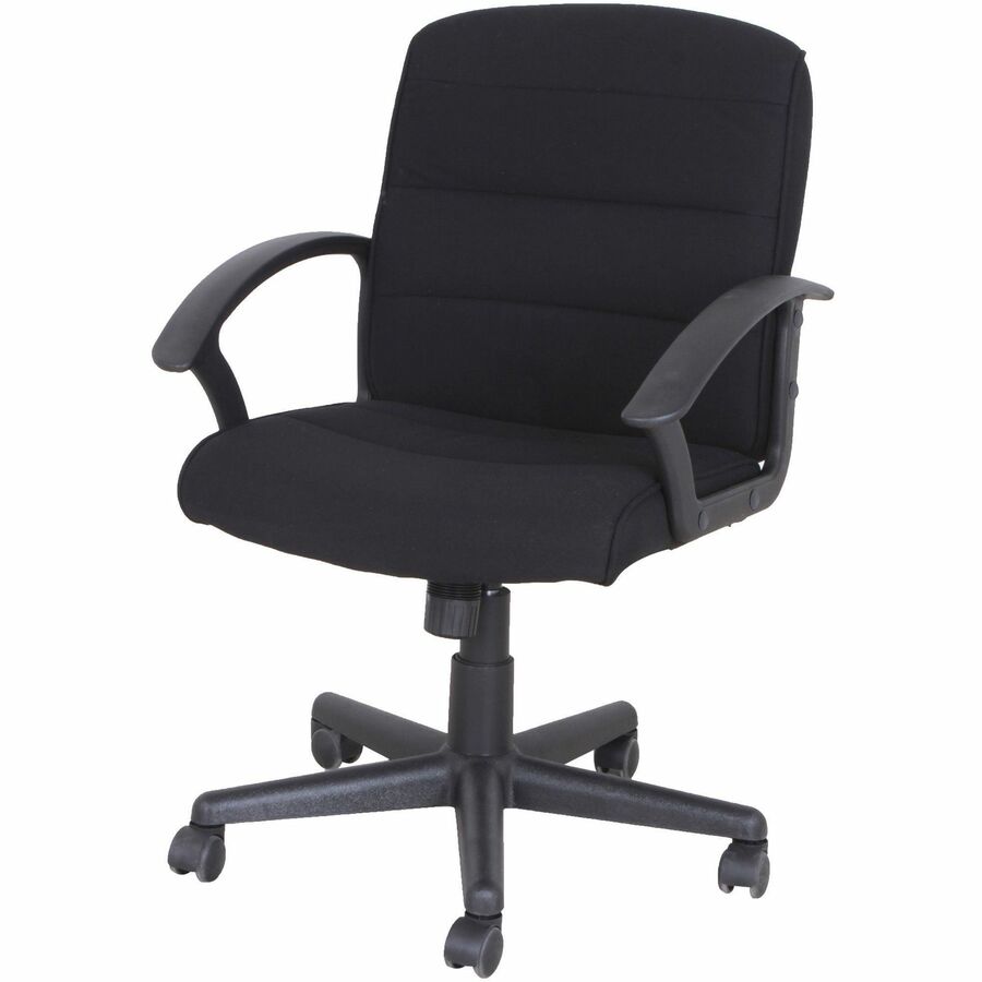 Lorell SOHO Upholstered Task Chair - Black Seat Color - Fabric Seat Material - Black Back Color - Fabric Back Material -