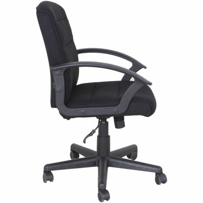 Lorell SOHO Upholstered Task Chair - Black Seat Color - Fabric Seat Material - Black Back Color - Fabric Back Material -