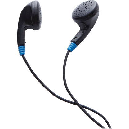 Verbatim Earphone - Stereo - Mini-phone (3.5mm) - Wired - Earbud - Binaural - Black - 1 Each