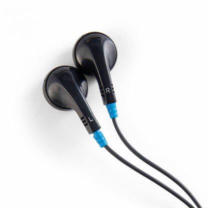 Verbatim Earphone - Stereo - Mini-phone (3.5mm) - Wired - Earbud - Binaural - Black - 1 Each