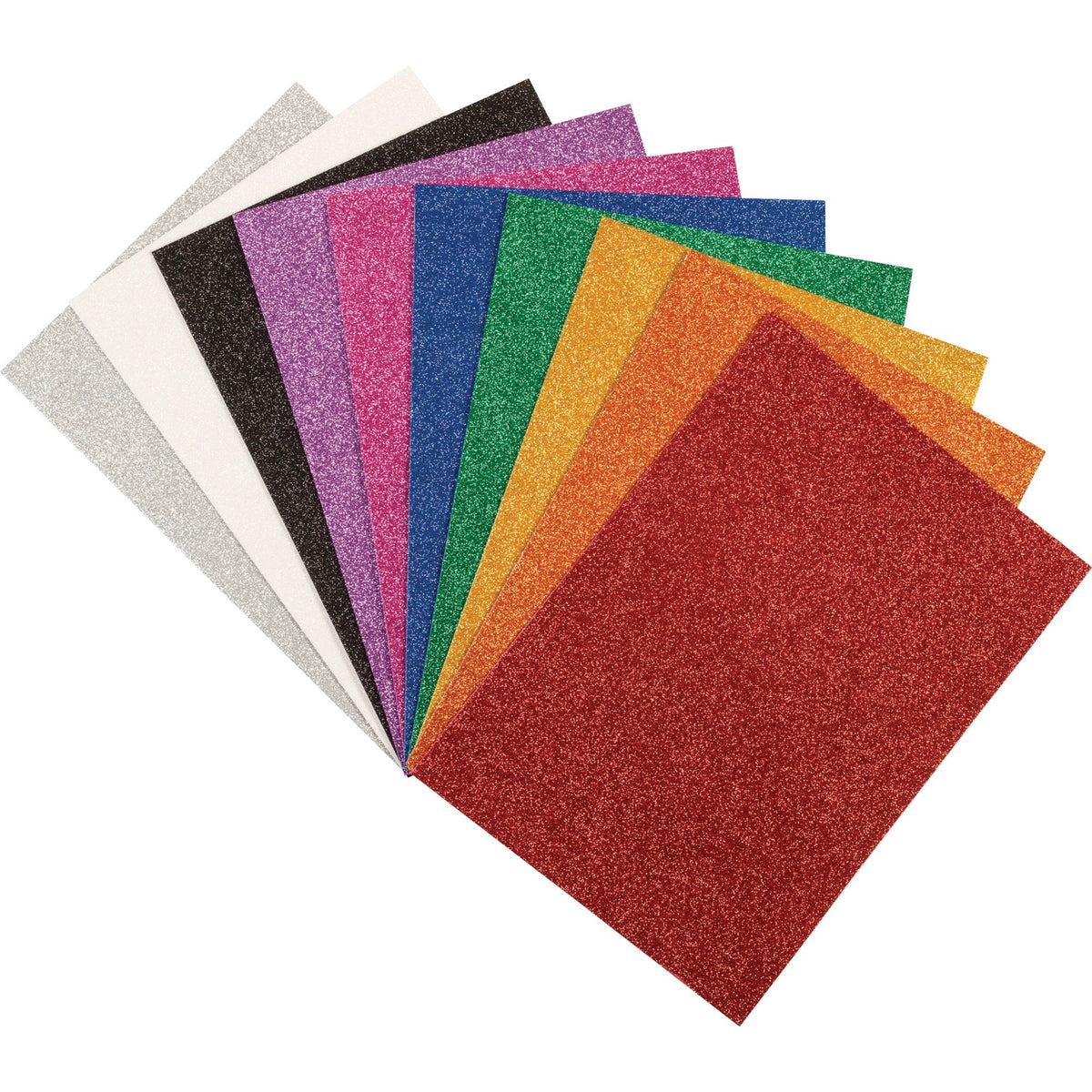 Creativity Street Wonderfoam Glitter Sheets - Art Project, Craft Project - 8.50" Height x 8.25" Width x 11.70" Length - 