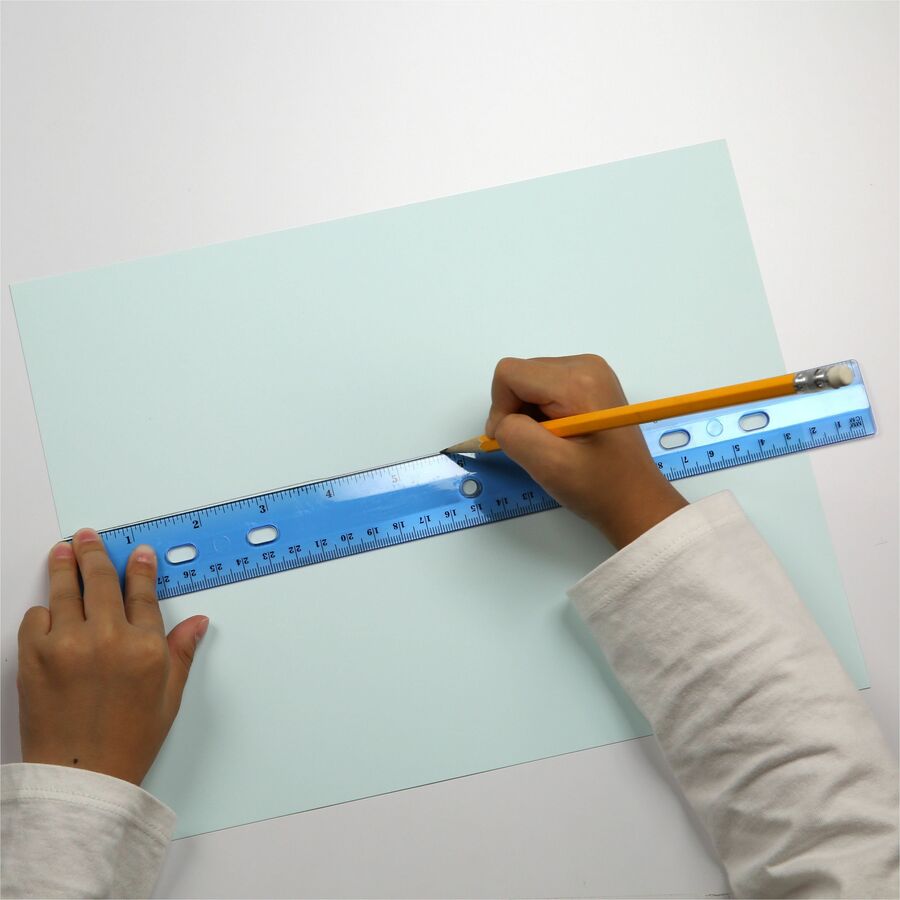 Officemate Flexible Rulers - 12" Length x 1.3" Width - Imperial, Metric Measuring System - Plastic - Assorted - 1 Each