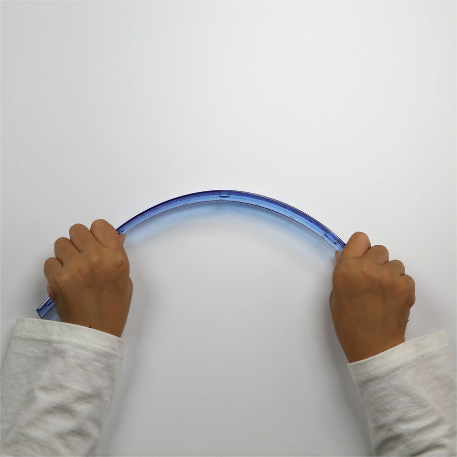 Officemate Flexible Rulers - 12" Length x 1.3" Width - Imperial, Metric Measuring System - Plastic - Assorted - 1 Each