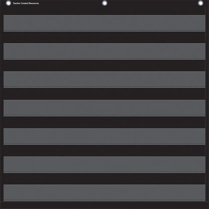 Teacher Created Resources Black 7 Pocket Chart - Theme/Subject: Learning - Skill Learning: Chart - 1 Each
