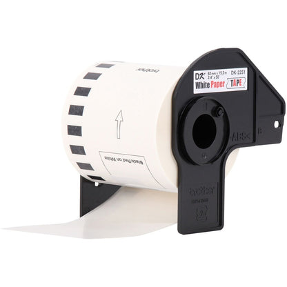 Brother BK/RD on WE Continuous Length Paper Labels - x 2 2/5" Width - White - Paper - 1 Roll
