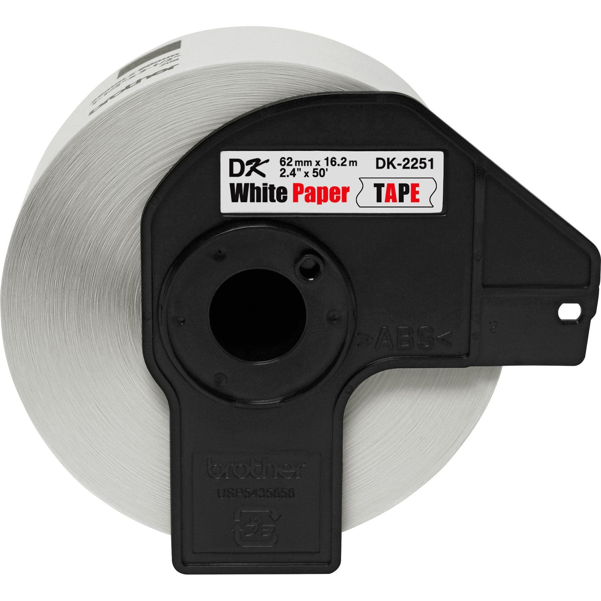 Brother BK/RD on WE Continuous Length Paper Labels - x 2 2/5" Width - White - Paper - 1 Roll