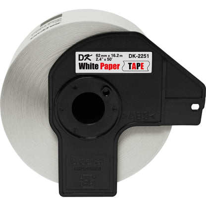 Brother BK/RD on WE Continuous Length Paper Labels - x 2 2/5" Width - White - Paper - 1 Roll