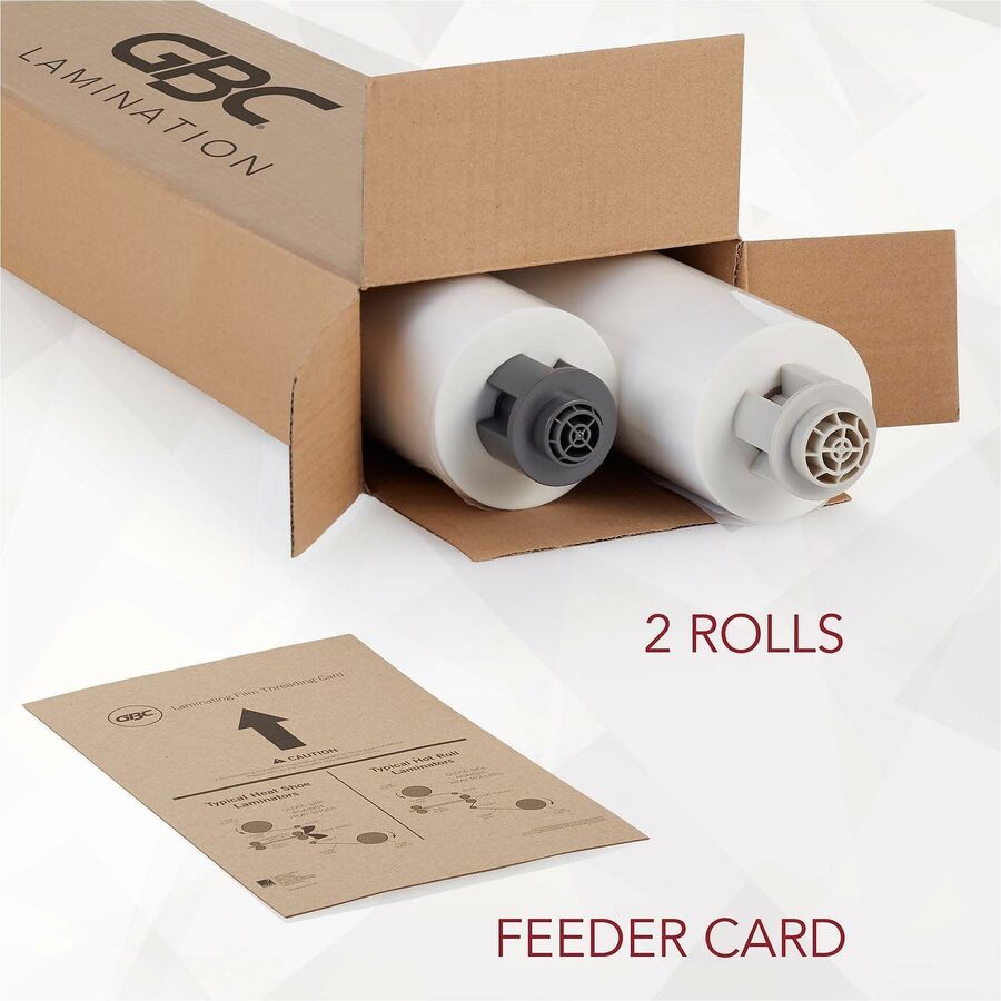 GBC EZ Load Gray End Cap Laminating Roll Film - Laminating Pouch/Sheet Size: 27" Width x 500 ft Length x 1.50 mil Thickn