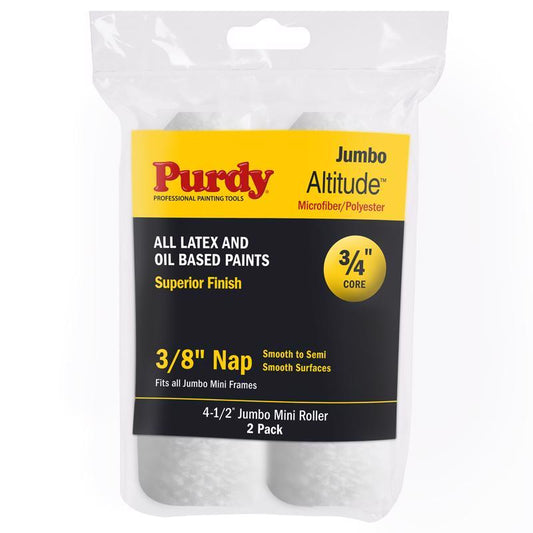 Purdy Altitude Poly Micro 4.5 in. W X 3/8 in. Jumbo Mini Paint Roller Cover 2 pk