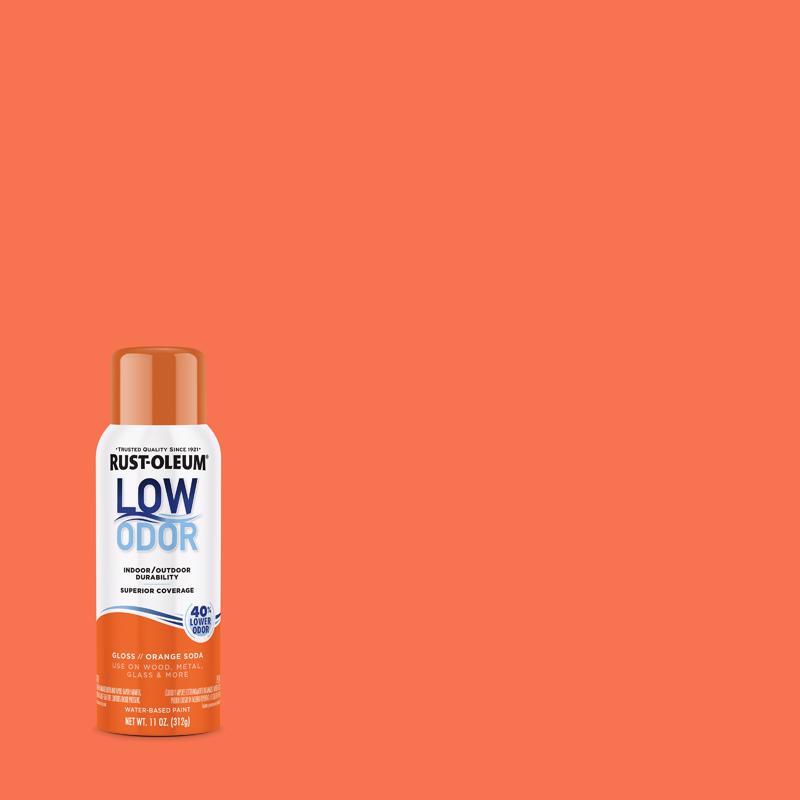 Rust-Oleum Low Odor Gloss Orange Soda Spray Paint 11 oz
