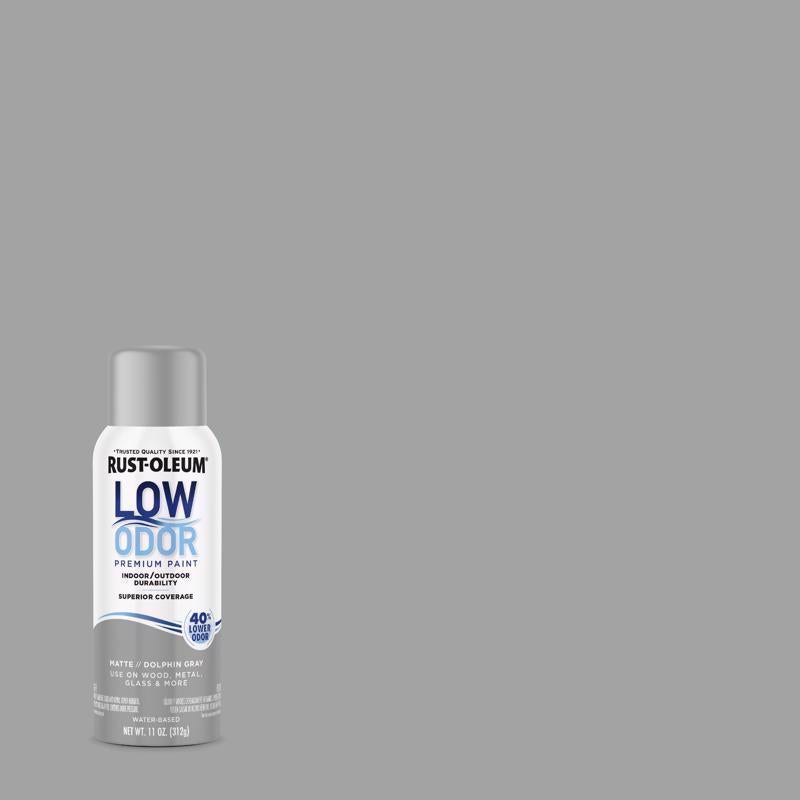 Rust-Oleum Low Odor Matte Dolphin Gray Spray Paint 11 oz