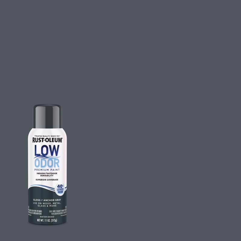 Rust-Oleum Low Odor Gloss Anchor Gray Spray Paint 11 oz