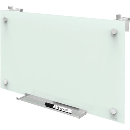 Quartet Infinity™ Magnetic Glass Dry-Erase Cubicle Board - 30" (2.5 ft) Width x 18" (1.5 ft) Height - White Tempered Gla