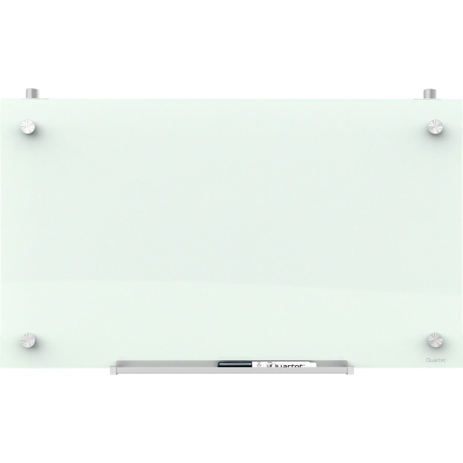Quartet Infinity™ Magnetic Glass Dry-Erase Cubicle Board - 30" (2.5 ft) Width x 18" (1.5 ft) Height - White Tempered Gla