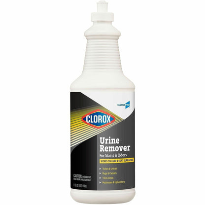 CloroxPro™ Pull-Top Urine Remover for Stains and Odors - 32 fl oz (1 quart) - Bleach-free, Dilutable - White - 1 Each