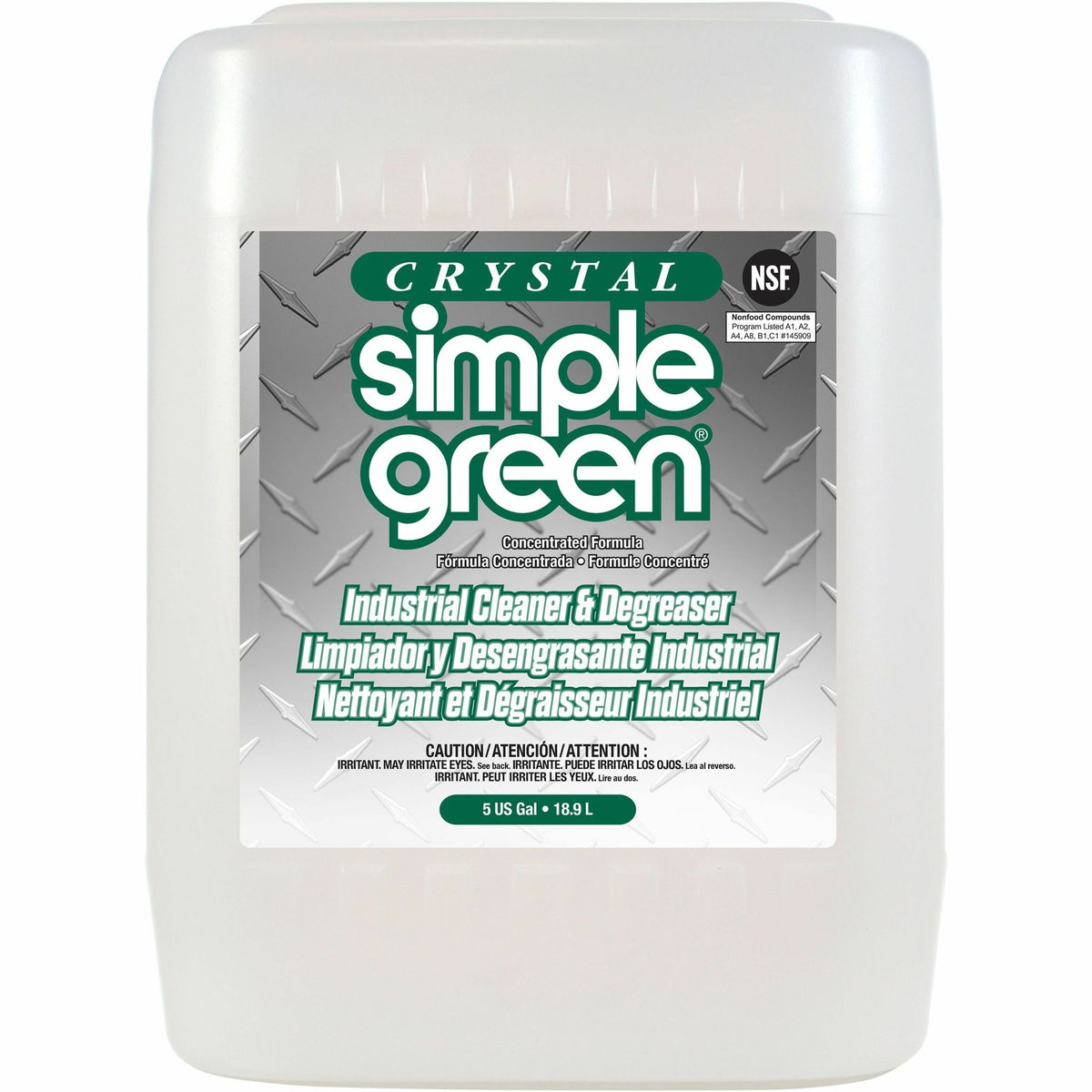 Simple Green Crystal Industrial Cleaner/Degreaser - For Multipurpose - Concentrate - 640 fl oz (20 quart) - 1 Each