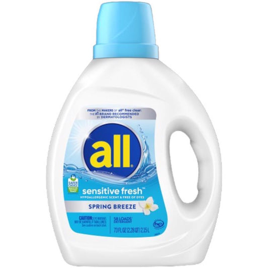 All Sensitive Fresh Spring Breeze Scent Laundry Detergent Liquid 73 fl. oz. 1 pk