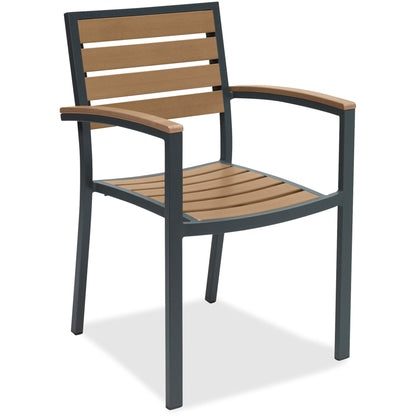 KFI Eveleen Outdoor Seating - Synthetic Polymer Seat Material - Synthetic Polymer Back Material - Aluminum Frame Materia