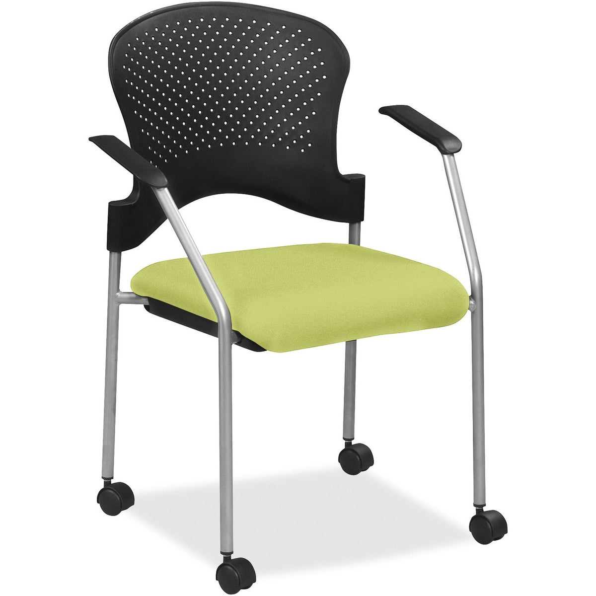 Eurotech Breeze Chair with Casters - Apple Green Seat Color - Vinyl Seat Material - Plastic Back Material - Gray Frame C