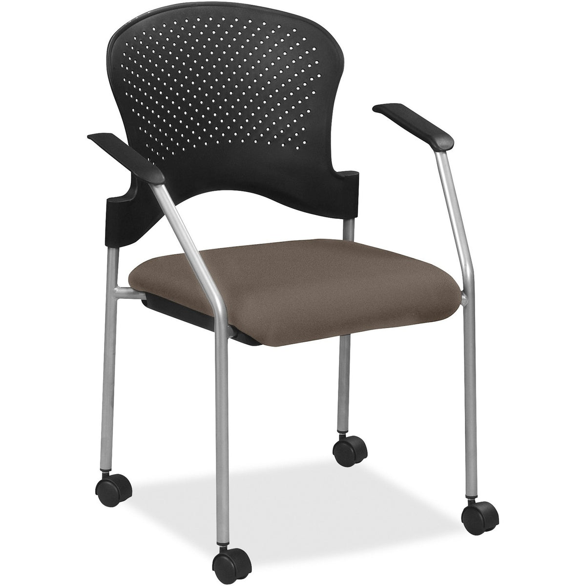 Eurotech Breeze Chair with Casters - Java Seat Color - Vinyl Seat Material - Plastic Back Material - Gray Frame Color - 