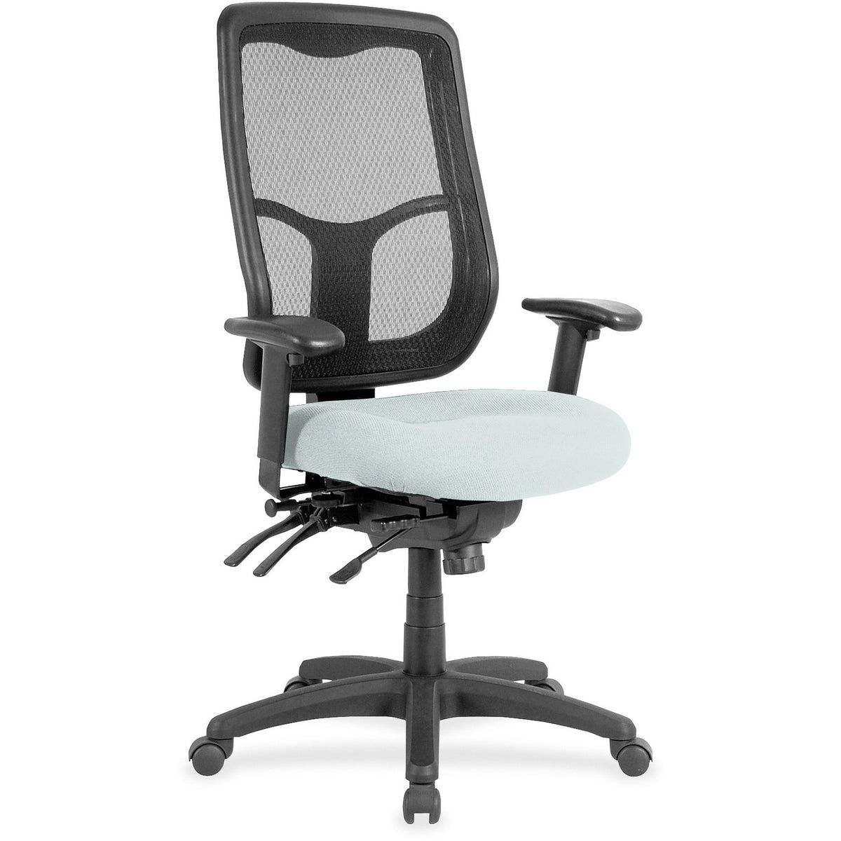 Eurotech Executive Chair - Fabric Seat Material - High Back - Castillo Breezy - Vinyl - 1 Each