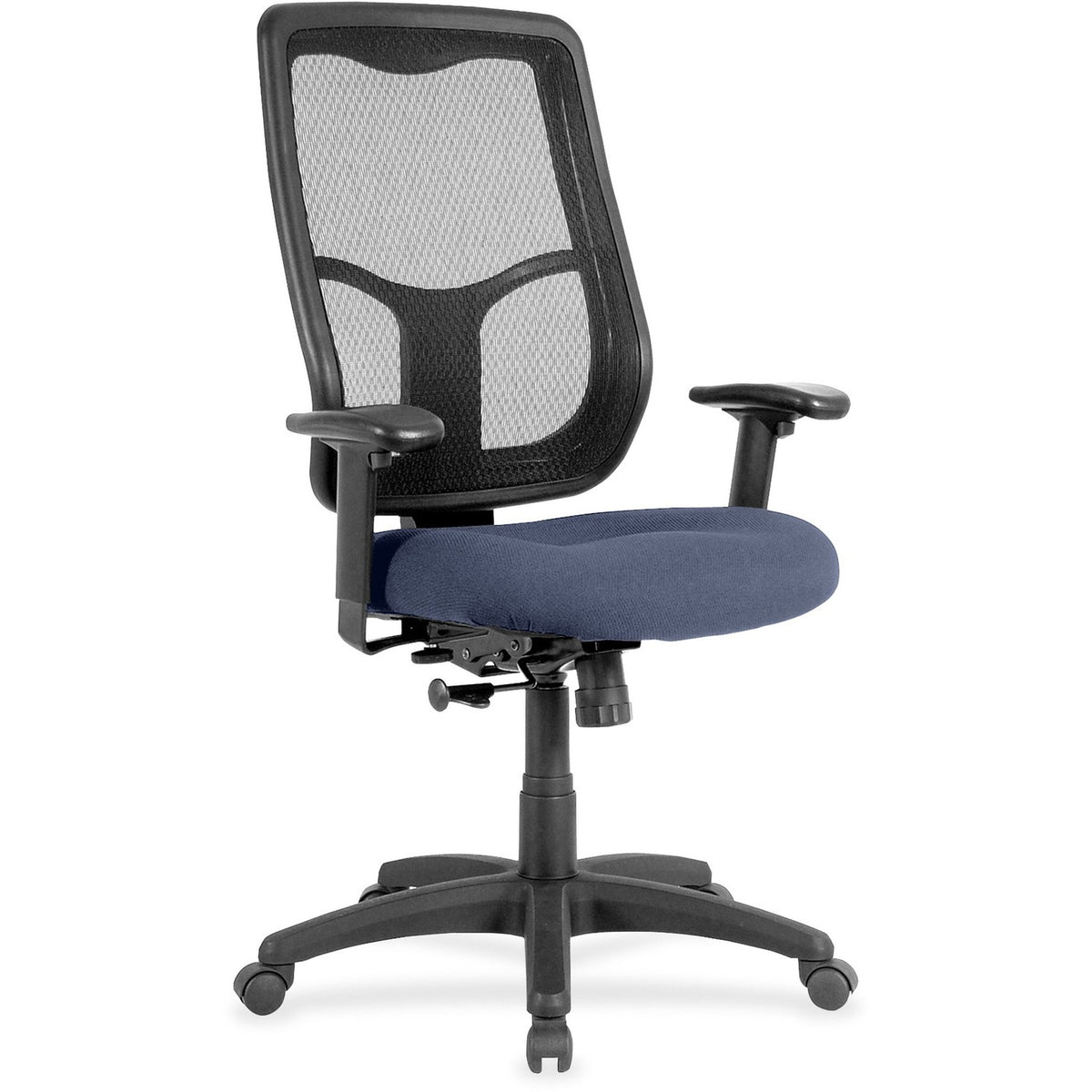 Eurotech Apollo High Back Synchro Task Chair - Ocean Seat Color - Fabric, Vinyl Seat Material - High Back - 5-star Base 