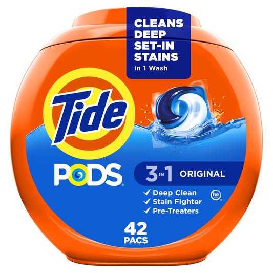 Tide Original Scent Laundry Detergent Pod 42 pk