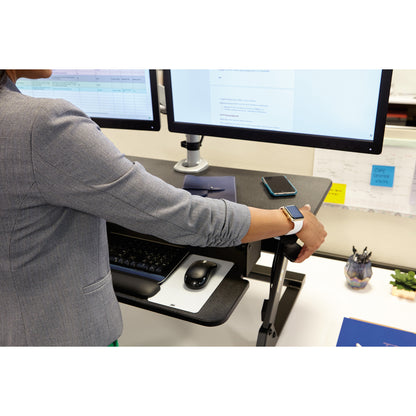 3M Precision Standing Desk - Up to 24" Screen Support - 35 lb Load Capacity - 35.40" Height x 23.20" Width x 6.20" Depth