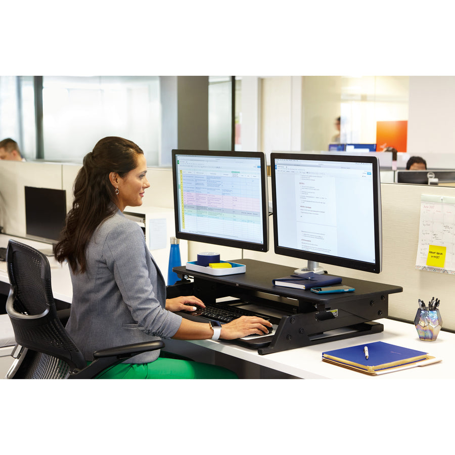 3M Precision Standing Desk - Up to 24" Screen Support - 35 lb Load Capacity - 35.40" Height x 23.20" Width x 6.20" Depth