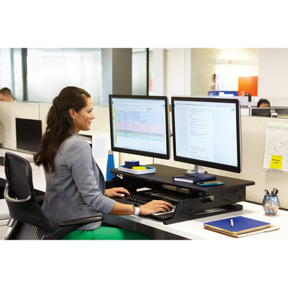 3M Precision Standing Desk - Up to 24" Screen Support - 35 lb Load Capacity - 35.40" Height x 23.20" Width x 6.20" Depth