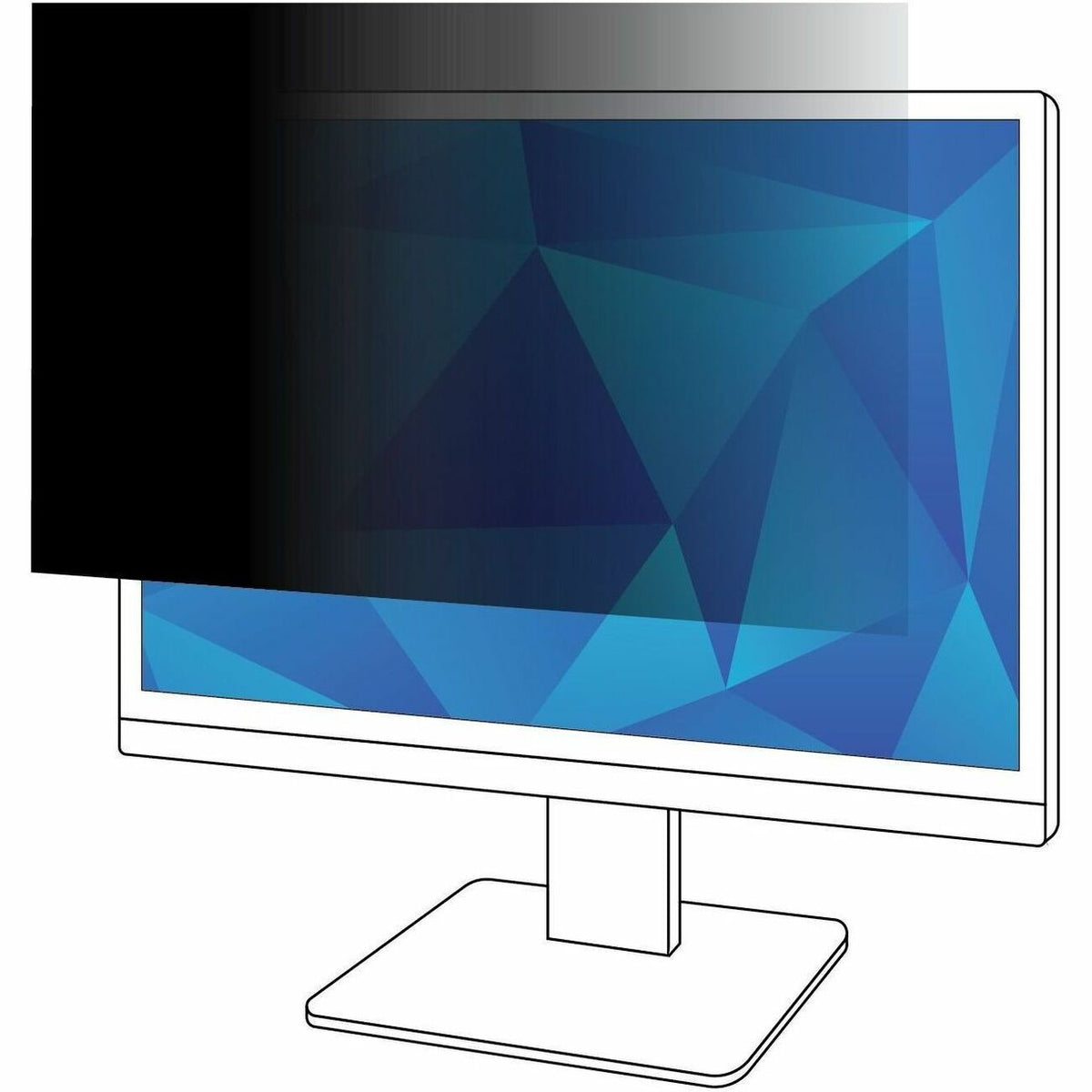 3M Privacy Filter for 27in Monitor, 16:10, PF270W1B Black, Matte - For 27" Widescreen LCD Monitor - 16:10 - 1 Each