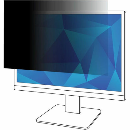 3M Privacy Filter for 22in Monitor, 16:10, PF220W1B Black, Matte - For 22" Widescreen LCD Monitor - 16:10 - 1 Each