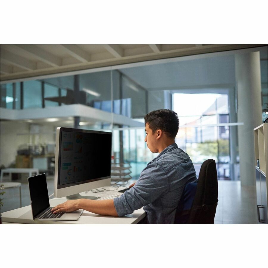 3M Privacy Filter for 22in Monitor, 16:10, PF220W1B Black, Matte - For 22" Widescreen LCD Monitor - 16:10 - 1 Each