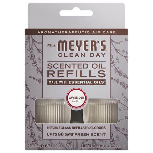 Mrs. Meyer's Clean Day Lavender Scent Air Freshener Oil Refill 0.67 oz Liquid 2 pk