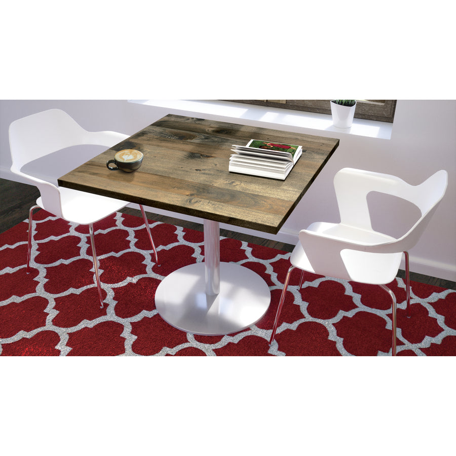 KFI Julep Poly Chair-Red - Chrome Frame Color - Tubular Steel Frame Material - Four-legged Base - Red - Fiberglass Reinf