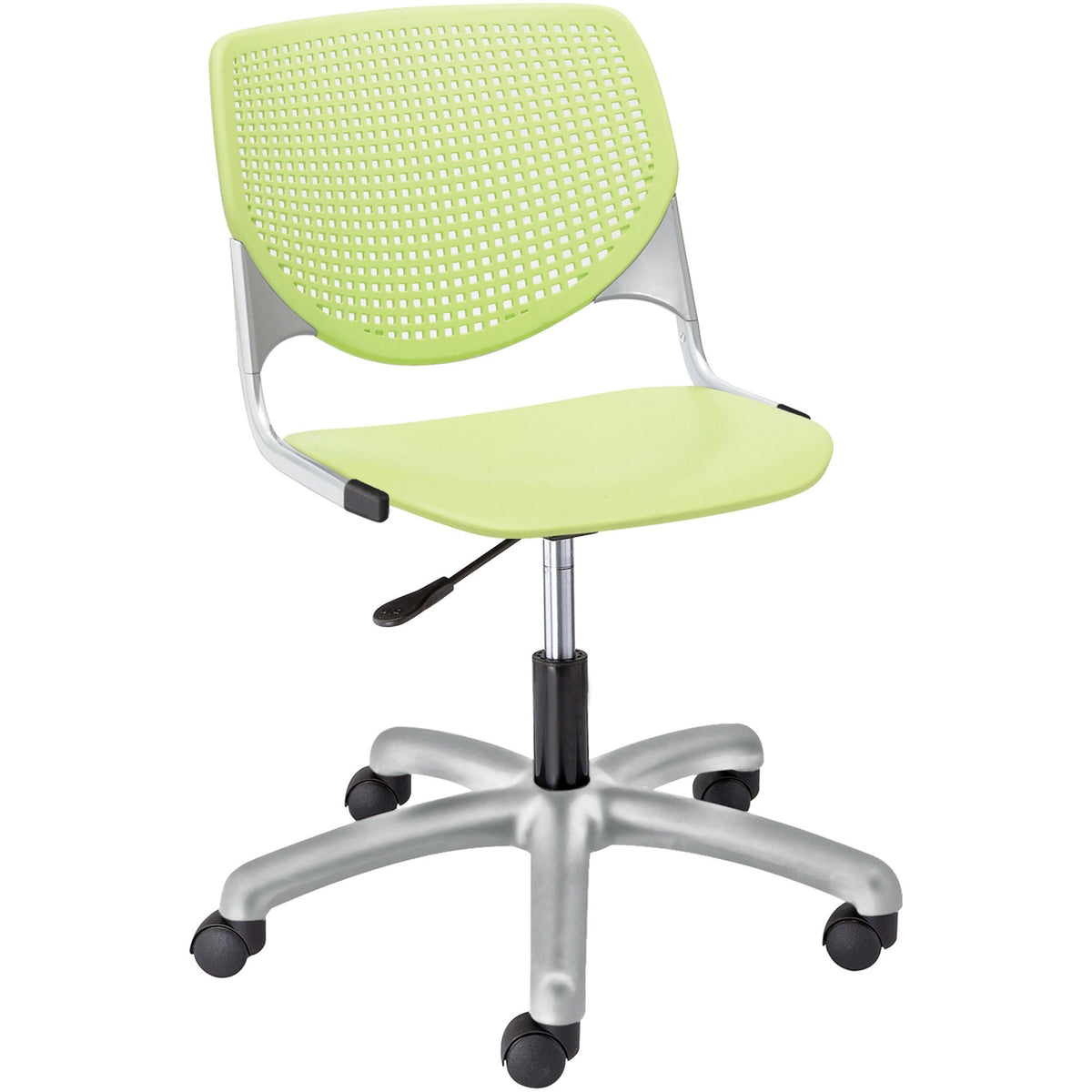 KFI Kool Task Chair with Perforated Back - Lime Green Seat Color - Polypropylene Seat Material - Lime Green Back Color -