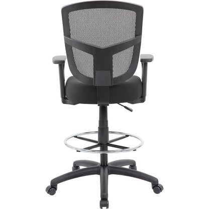 Boss Stool, Mesh, Black - Black Seat Color - High Density Foam (HDF) Seat Material - Black Back Color - 5-star Base - 1 