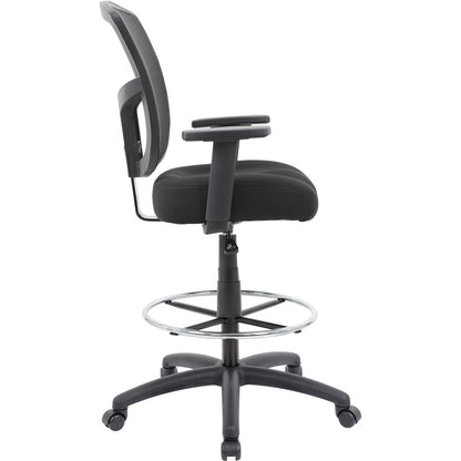 Boss Stool, Mesh, Black - Black Seat Color - High Density Foam (HDF) Seat Material - Black Back Color - 5-star Base - 1 