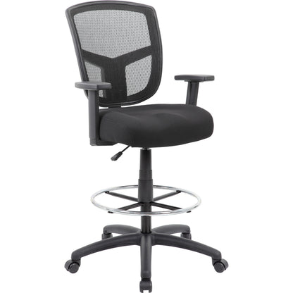 Boss Stool, Mesh, Black - Black Seat Color - High Density Foam (HDF) Seat Material - Black Back Color - 5-star Base - 1 