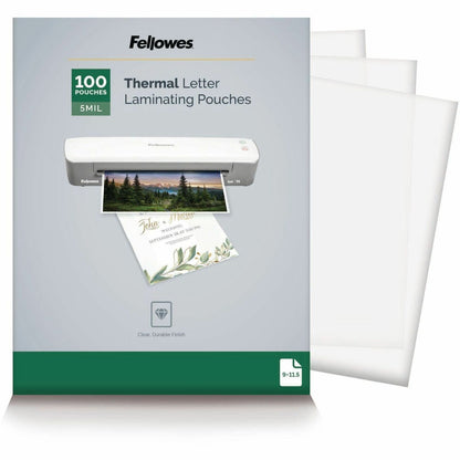 Fellowes Letter-Size Thermal Laminating Pouches - Sheet Size Supported: Letter 8.50" Width x 11" Length - 100 / Pack