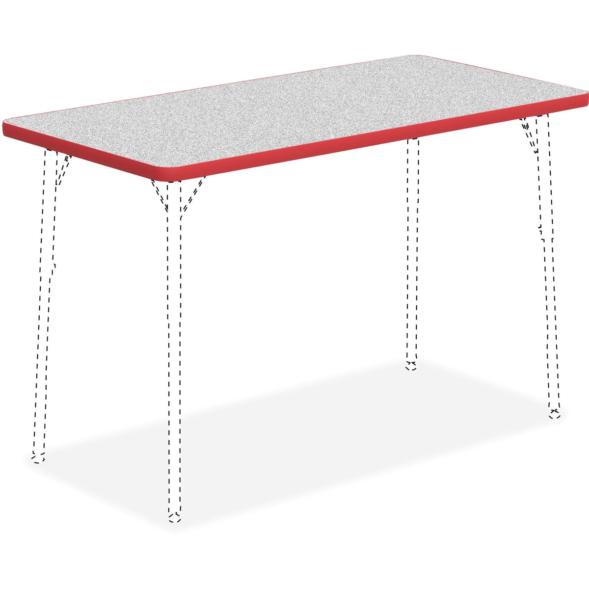 Lorell Classroom Activity Tabletop - Gray Nebula, High Pressure Laminate (HPL) Rectangle Top - 1 Each