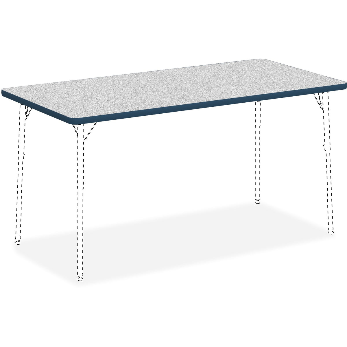 Lorell Classroom Activity Tabletop - Gray Nebula, High Pressure Laminate (HPL) Rectangle Top - 1 Each