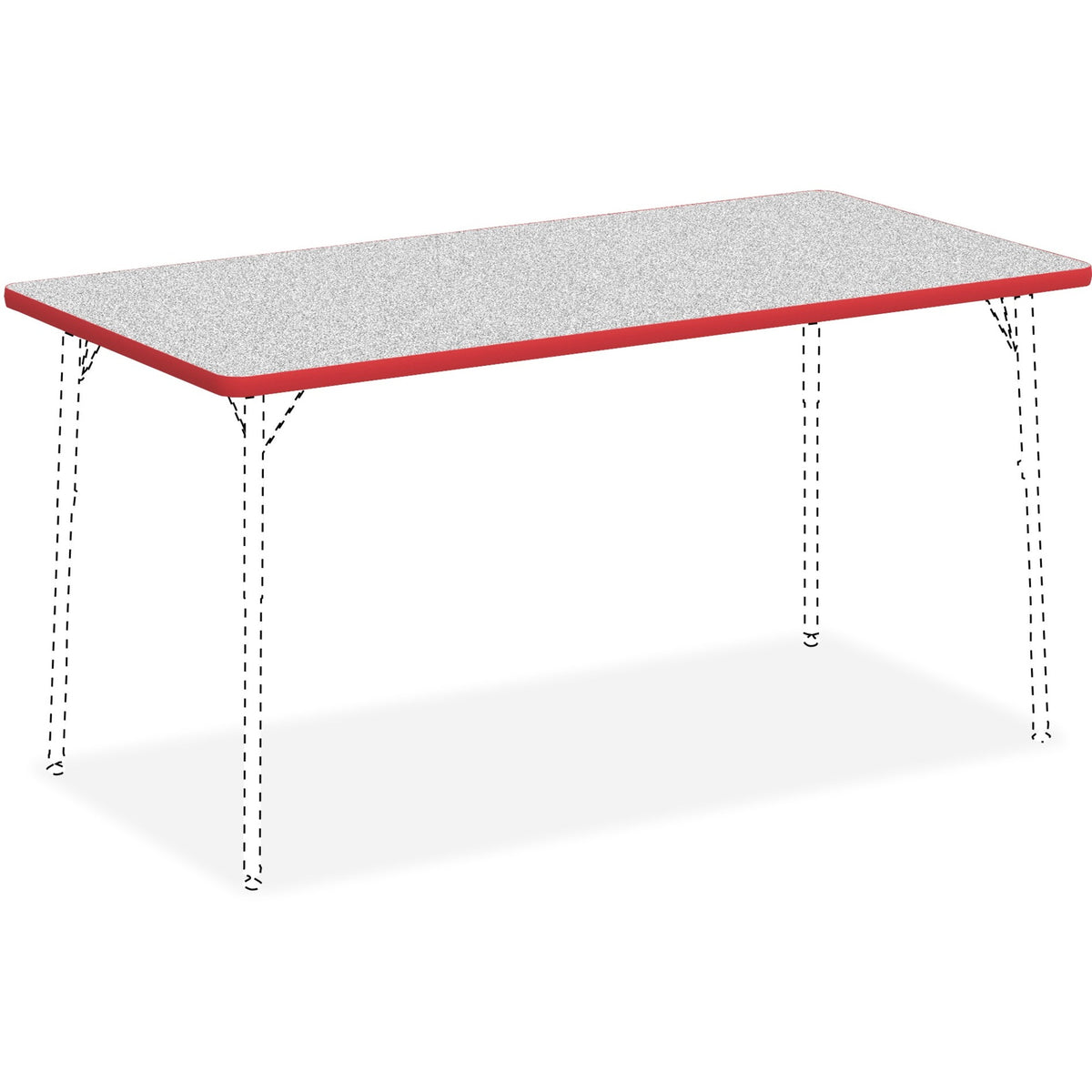 Lorell Classroom Activity Tabletop - Gray Nebula, High Pressure Laminate (HPL) Rectangle Top - 1 Each
